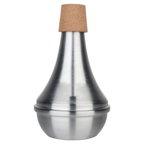 Silver aluminum trumpet - silver, mute
