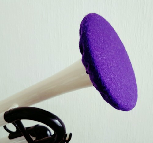 Purple trumpet felt mute - purple,